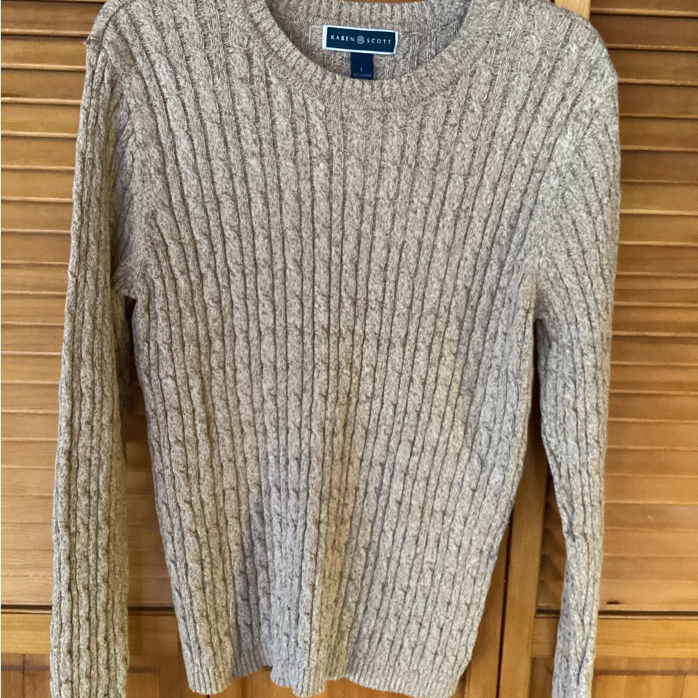 Karen Scott cable knit sweater